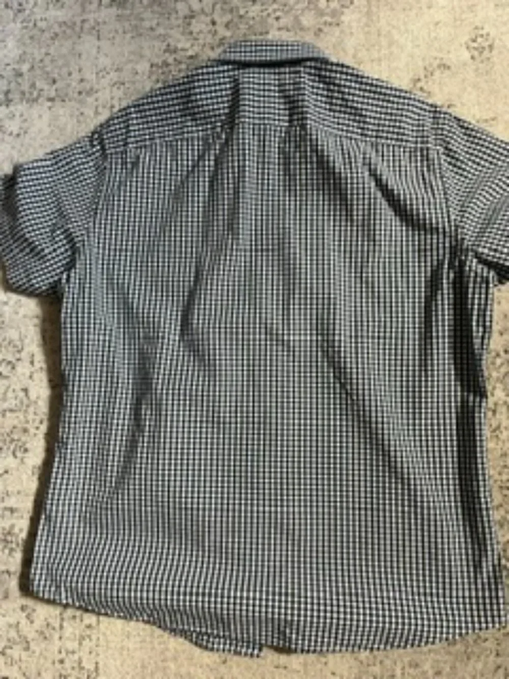 🧡3/$15 Banana Republic Soft Wash Gingham Short Sleeve Shirt Men's L